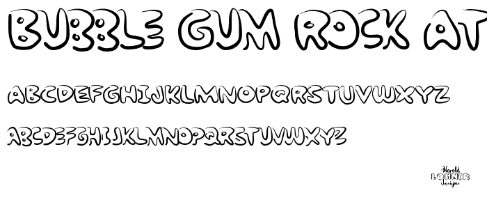 Bubble Gum Rock ATrial font